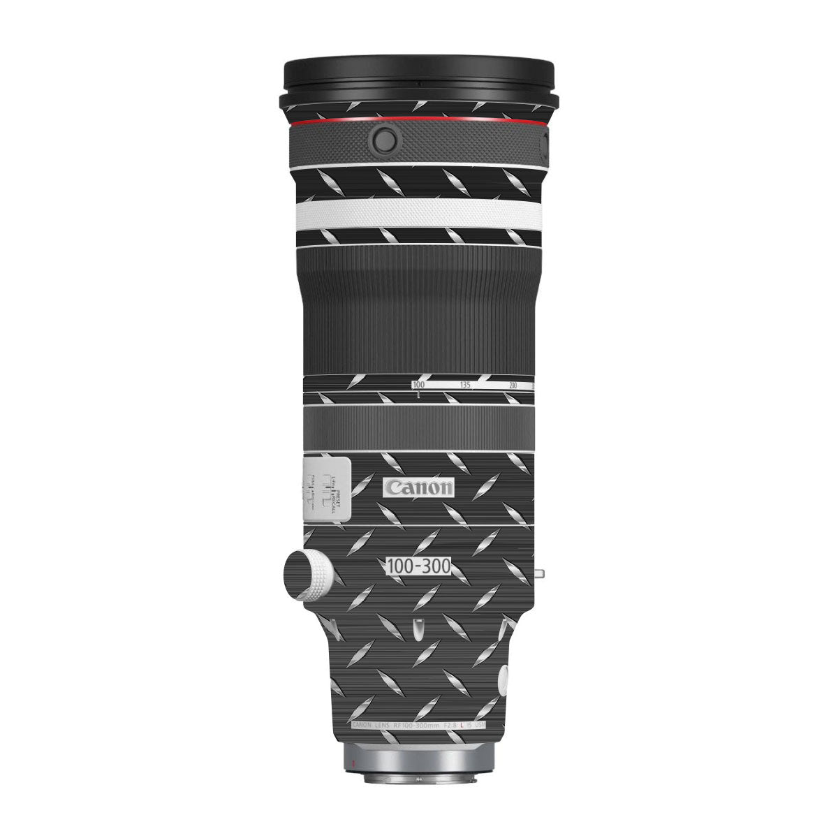 Textured Graphite Tread Canon RF 100-300mm F/2.8 L IS USM Camera Lens Skin
