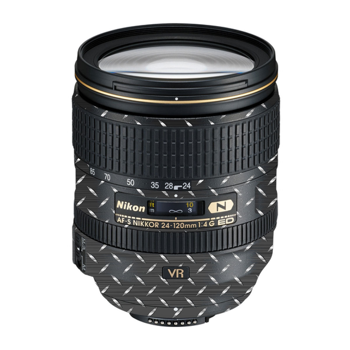 Textured Graphite Tread Nikon Nikkor AF-S 24-120mm F4 G ED VR Camera Lens Skin