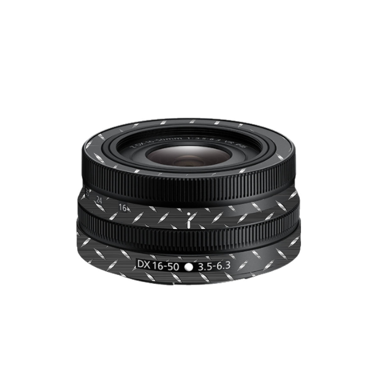 Textured Graphite Tread Nikon Nikkor Z DX 16-50mm F/3.5-6.3 VR Camera Lens Skin