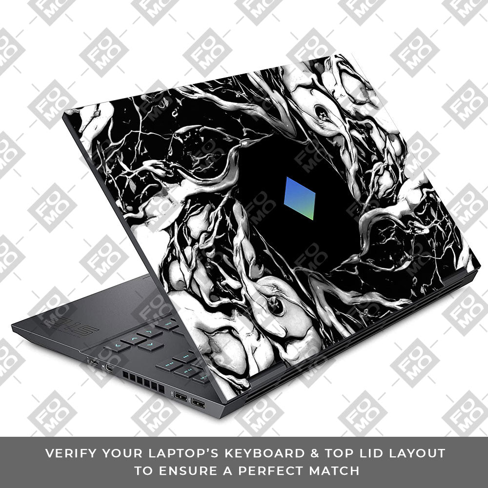 Spiderman Web Black HP Omen 15 3D Laptop Skin
