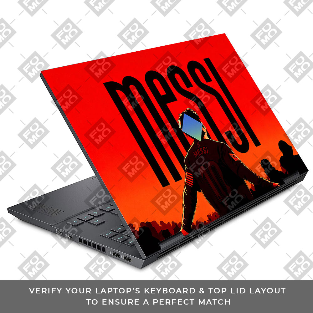 Messi Red Aura HP Omen 15 3D Laptop Skin