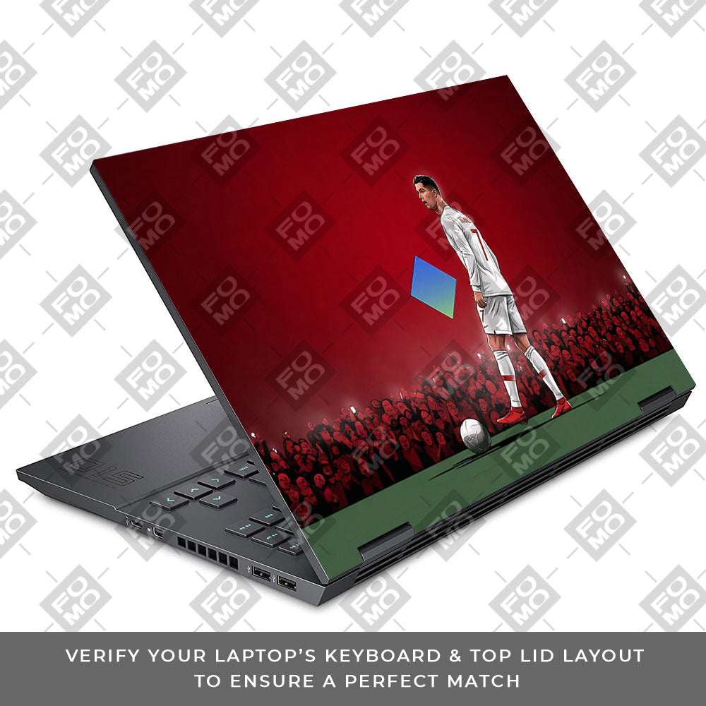 Ronaldo Cold Mode HP Omen 15 3D Laptop Skin