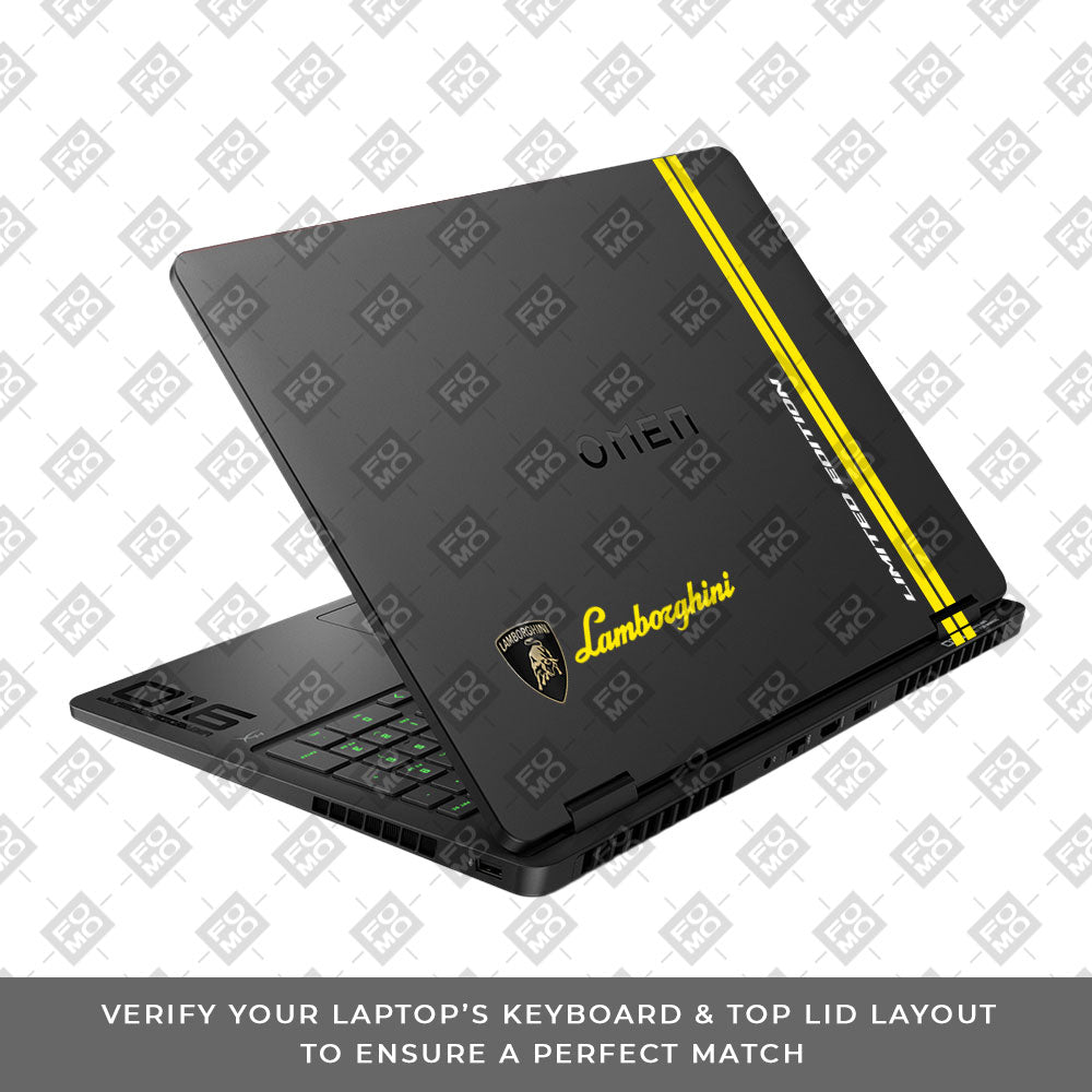 Transparent Lamborghini Limited Edition HP Omen Gaming 16 2025, 2026 Laptop Skin