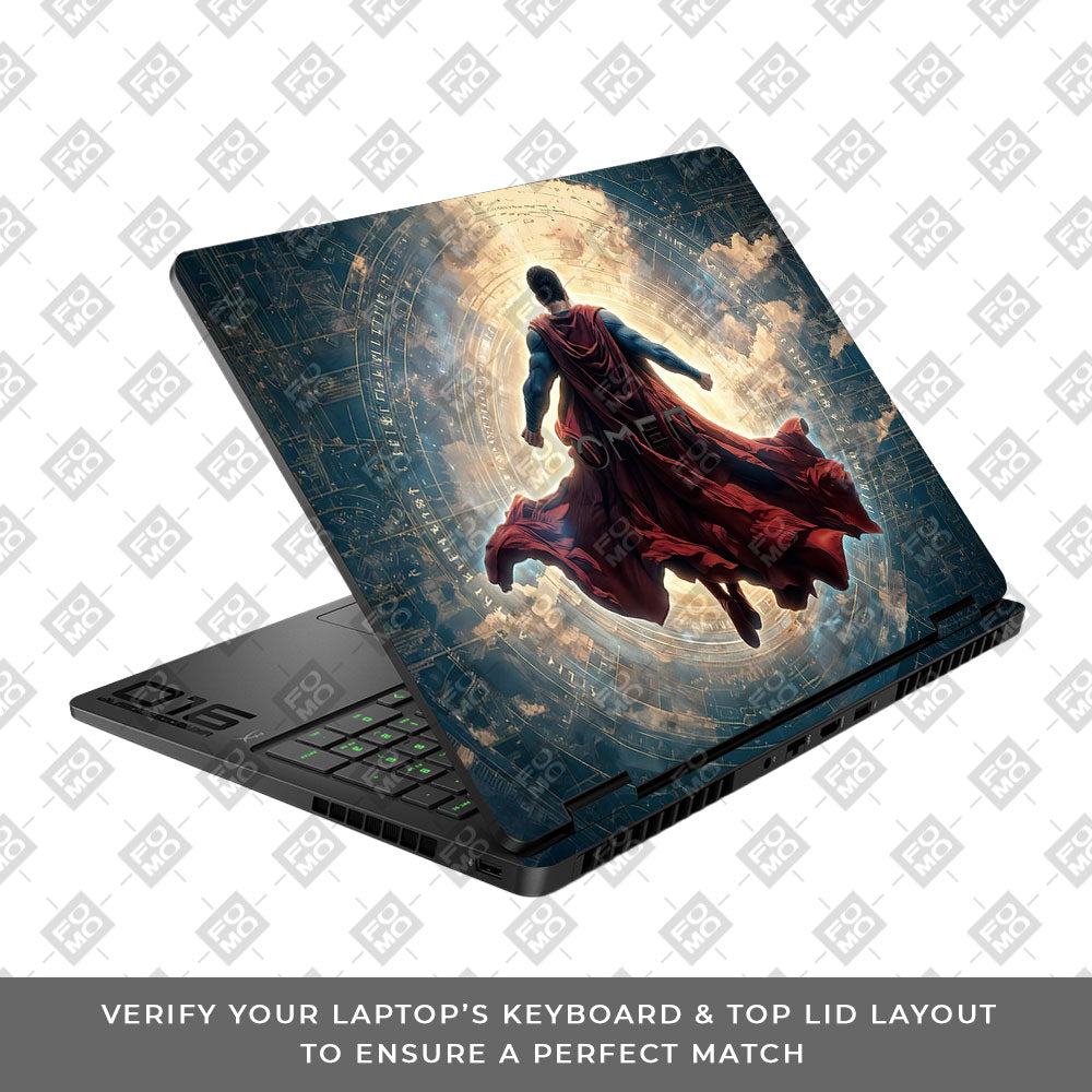 Superman Flying Beyond the Cosmos HP Omen Gaming 16 2025, 2026 3D Laptop Skin