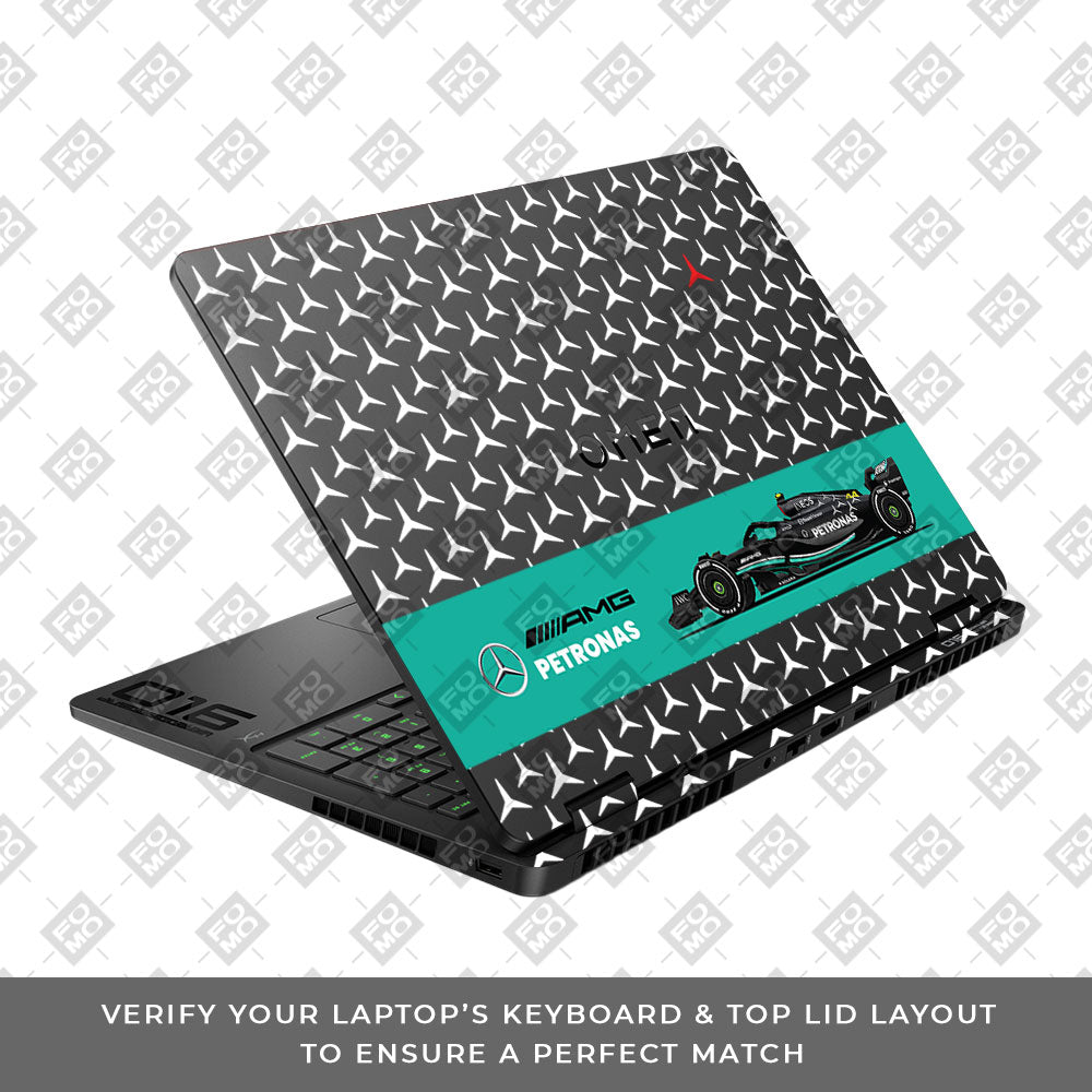 Transparent Mercedes AMG F1 HP Omen Gaming 16 Laptop Skin