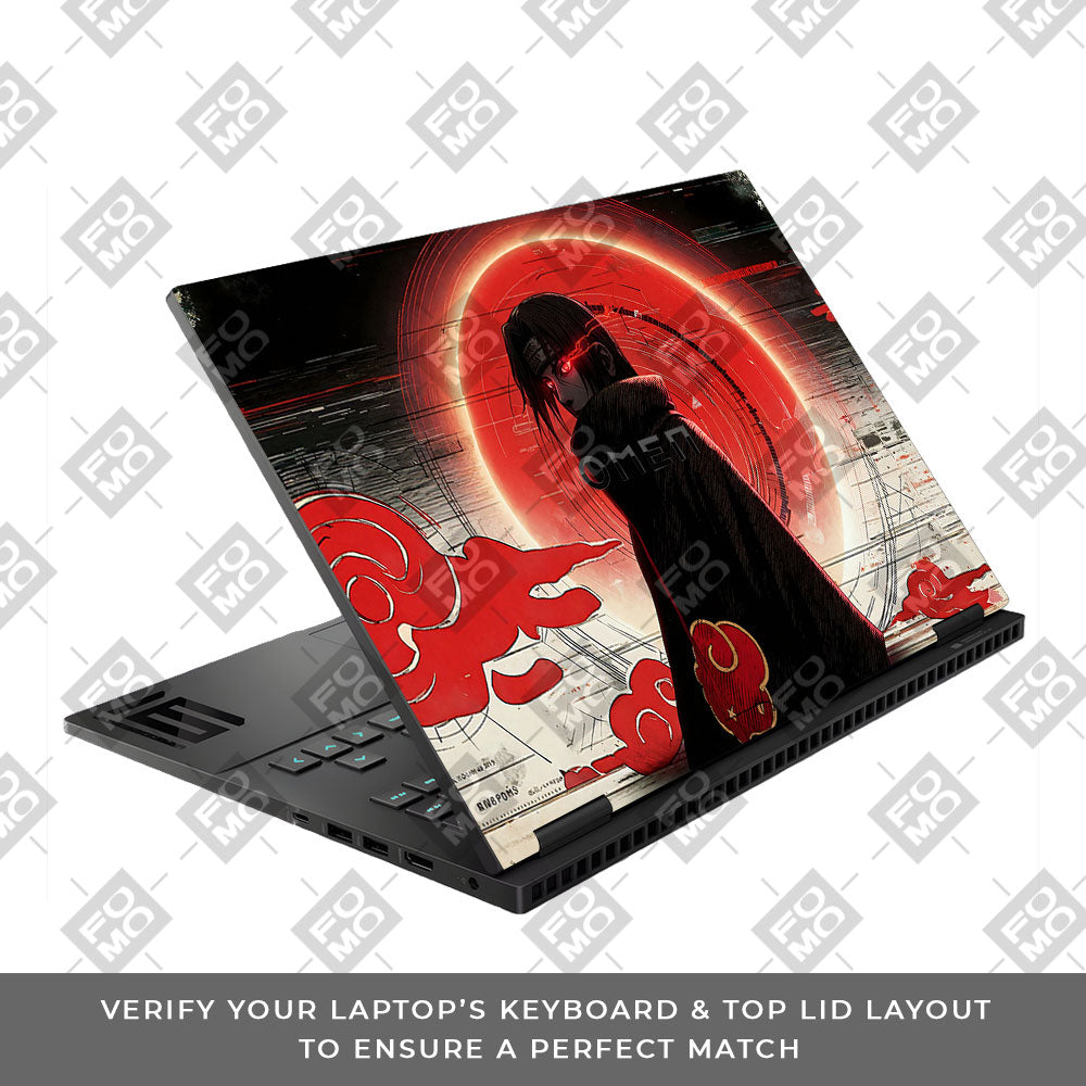 Itachi Uchiha Mark of the Akatsuki HP Omen Gaming 16 3D Laptop Skin