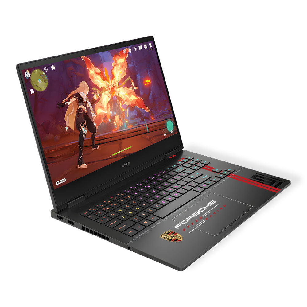 Transparent Porsche Motorsport Graphic HP Omen Gaming 16 Laptop Skin