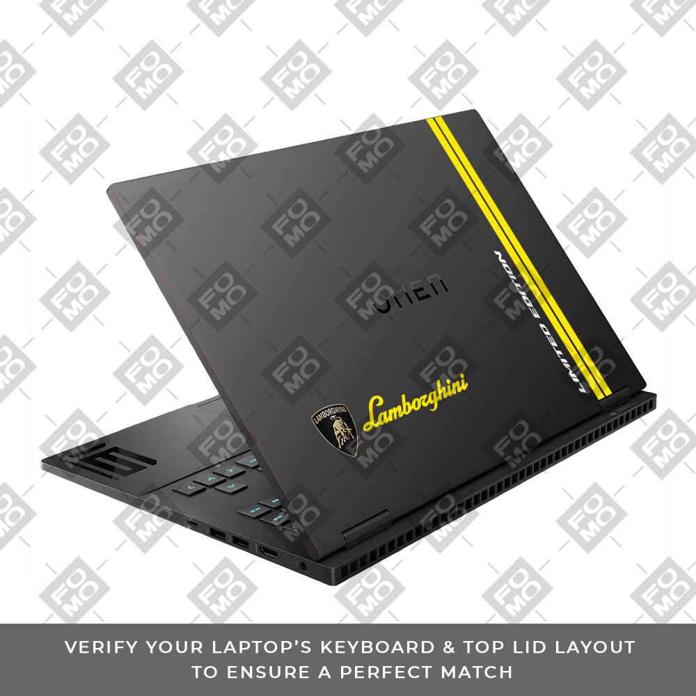 Transparent Lamborghini Limited Edition HP Omen Gaming 16 Laptop Skin