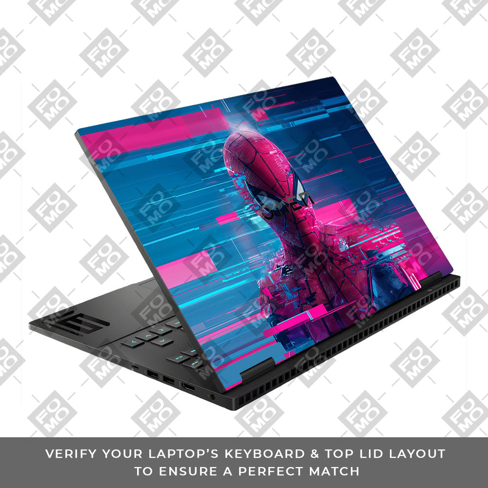 Glitch Spider HP Omen Gaming 16 3D Laptop Skin