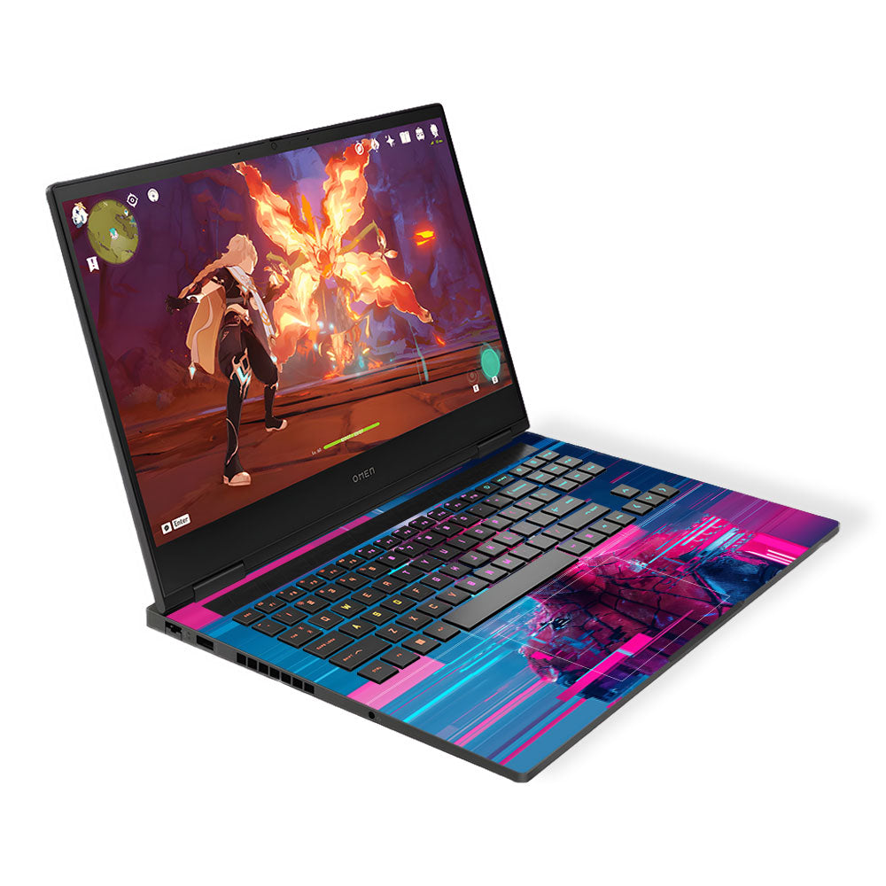Glitch Spider HP Omen Gaming 16 3D Laptop Skin