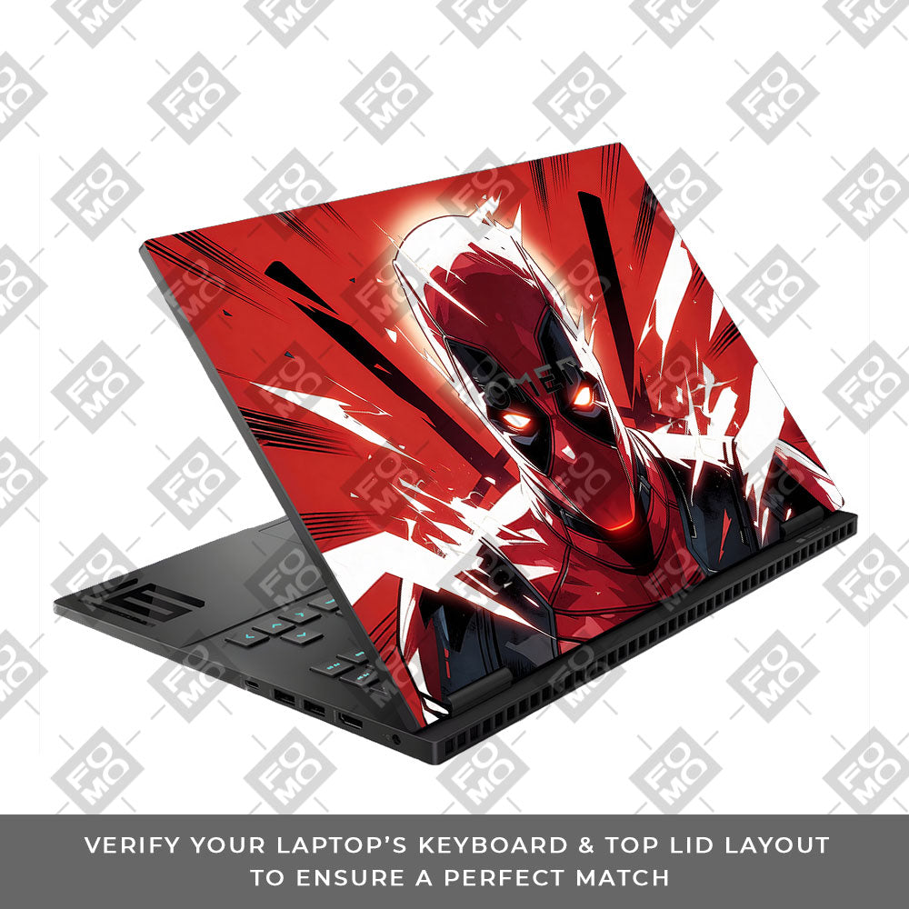 Deadpool Red Fury HP Omen Gaming 16 3D Laptop Skin