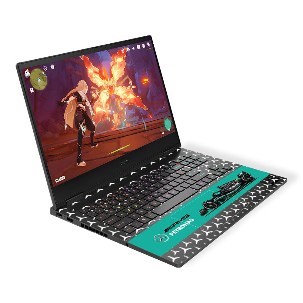Transparent Mercedes AMG F1 HP Omen Gaming 16 2025, 2026 Laptop Skin
