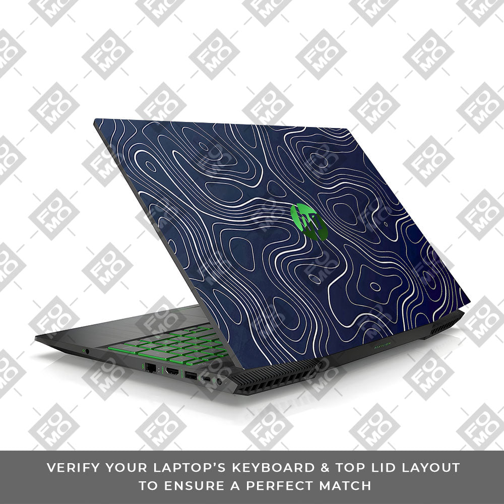 Fluid Lines Design HP Pavilion Gaming 15 CX Series 3D Laptop Skin