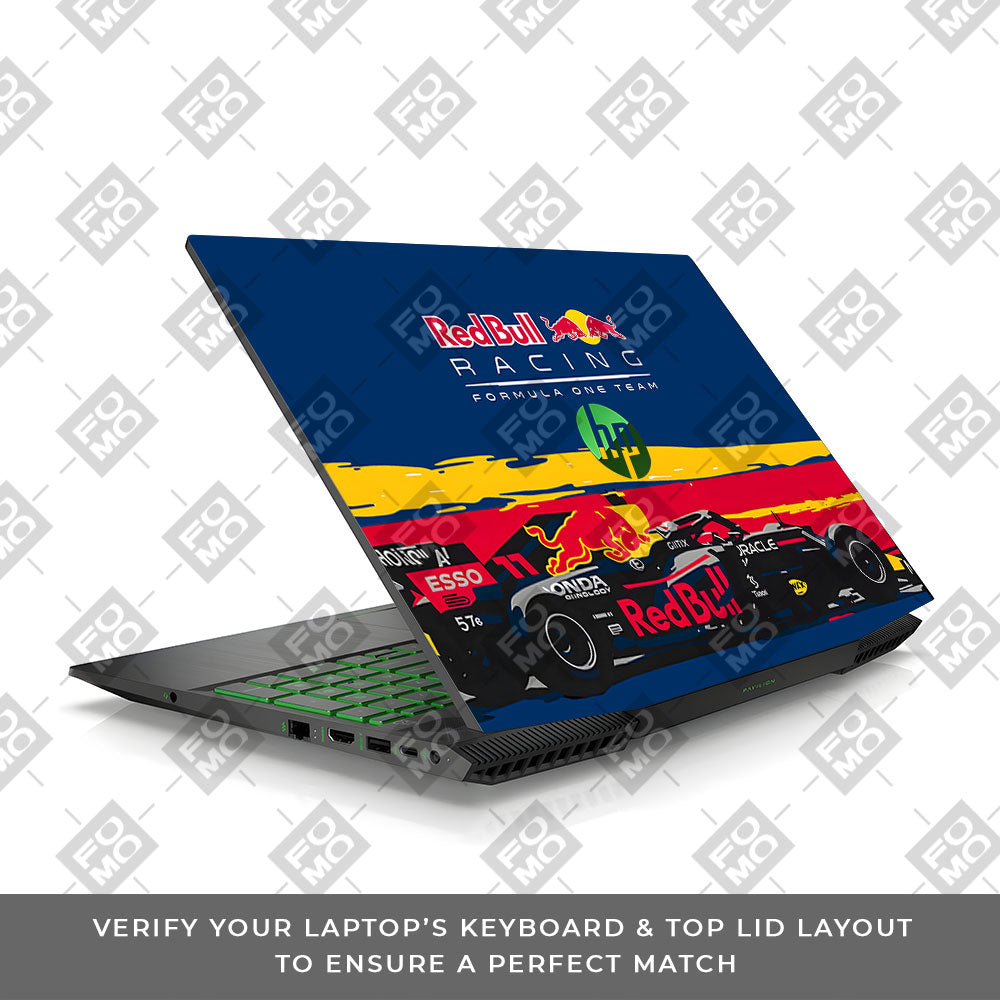 Red Bull Racing Formula One Team HP Pavilion Gaming 15 CX Series 3D Laptop Skin