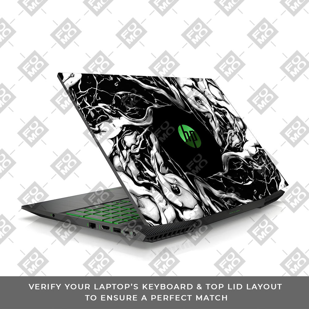 Spiderman Web Black HP Pavilion Gaming 15 CX Series 3D Laptop Skin