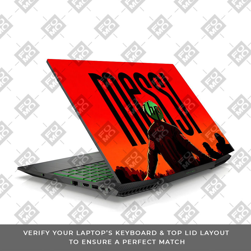 Messi Red Aura HP Pavilion Gaming 15 CX Series 3D Laptop Skin