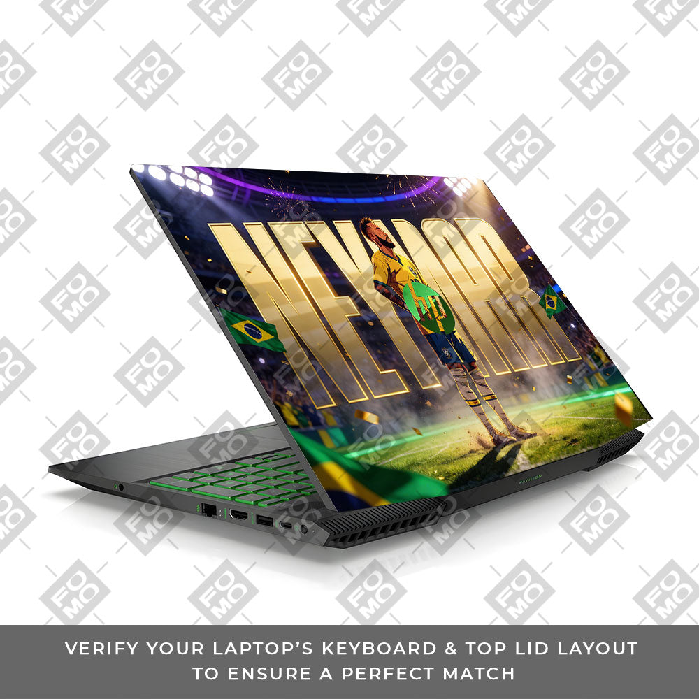 Neymar Golden Aura HP Pavilion Gaming 15 CX Series 3D Laptop Skin