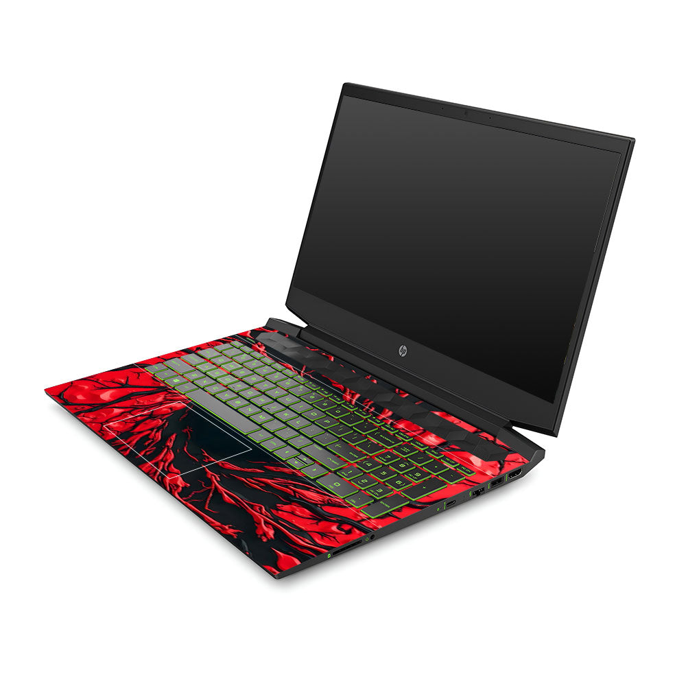 Spiderman Web Red HP Pavilion Gaming 15 EC Series 3D Laptop Skin