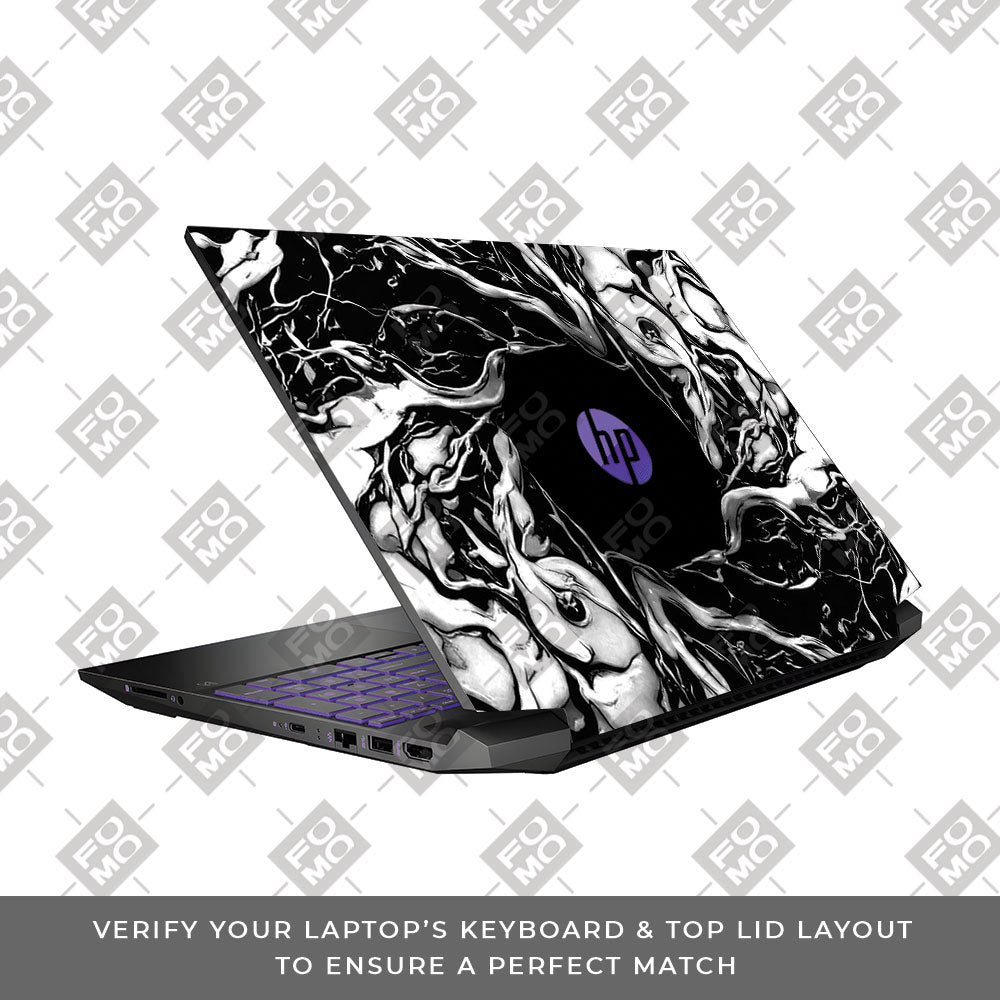 Spiderman Web Black HP Pavilion Gaming 15 EC Series 3D Laptop Skin