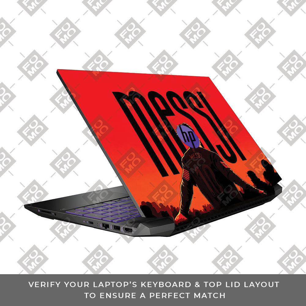 Messi Red Aura HP Pavilion Gaming 15 EC Series 3D Laptop Skin