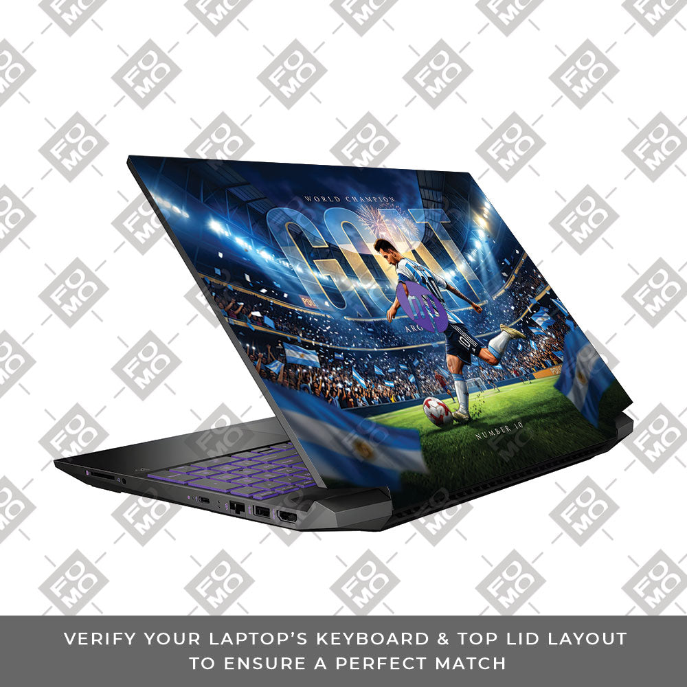 Messi World Champ Energy HP Pavilion Gaming 15 EC Series 3D Laptop Skin