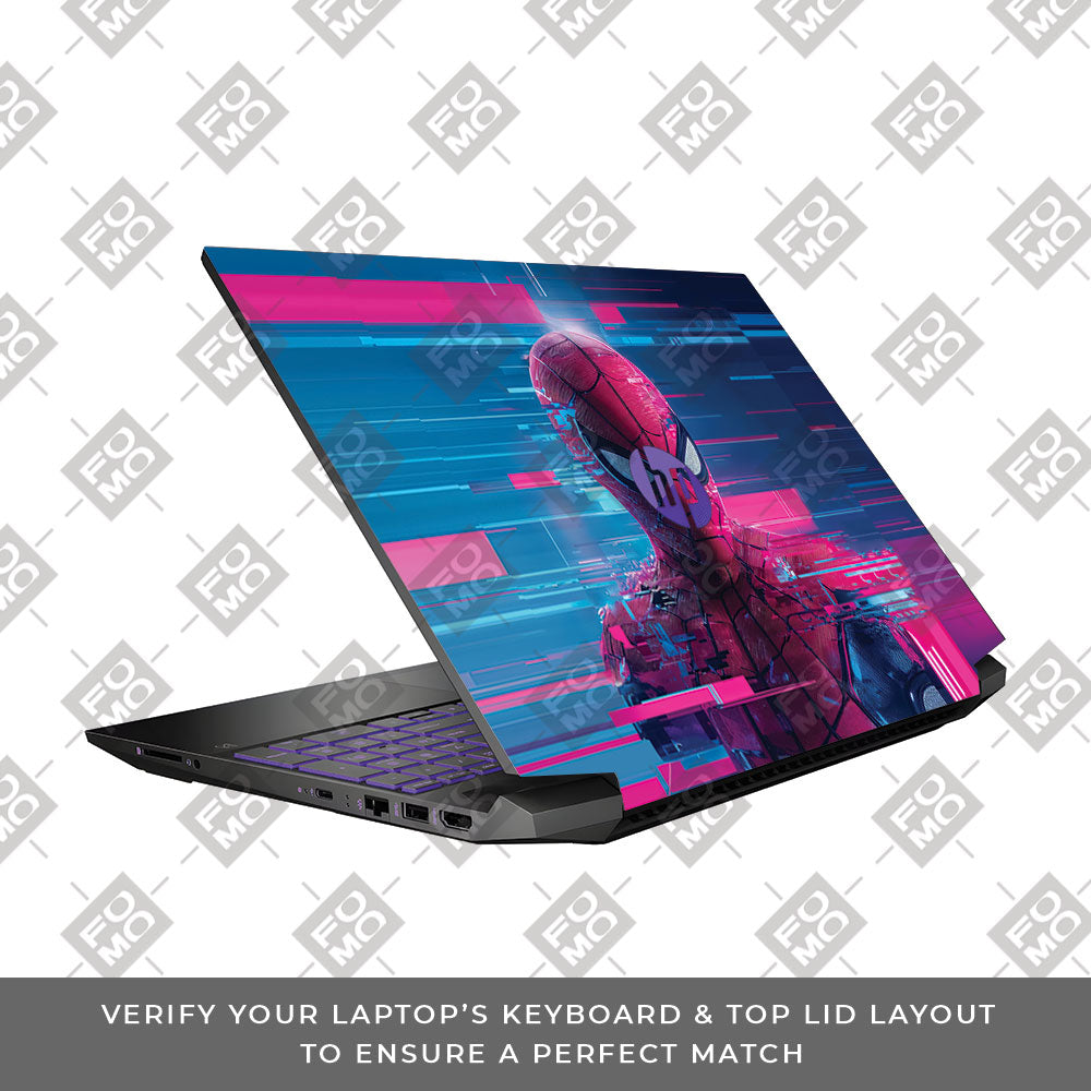 Glitch Spider HP Pavilion Gaming 15 EC Series 3D Laptop Skin