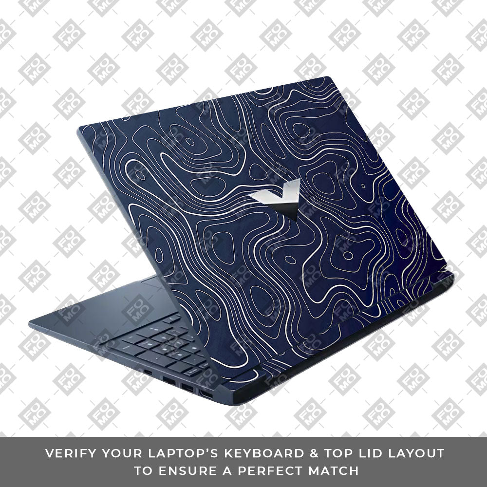 Fluid Lines Design HP Victus 3D Laptop Skin