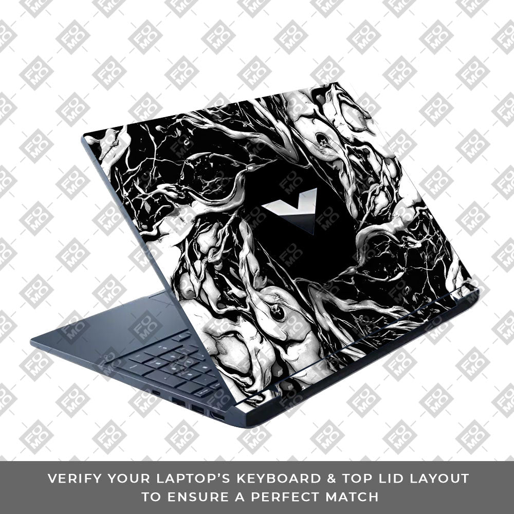 Spiderman Web Black HP Victus 3D Laptop Skin