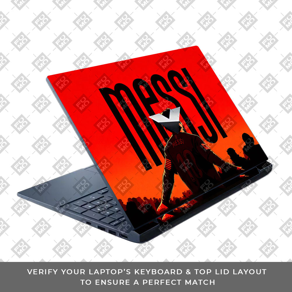 Messi Red Aura HP Victus 3D Laptop Skin