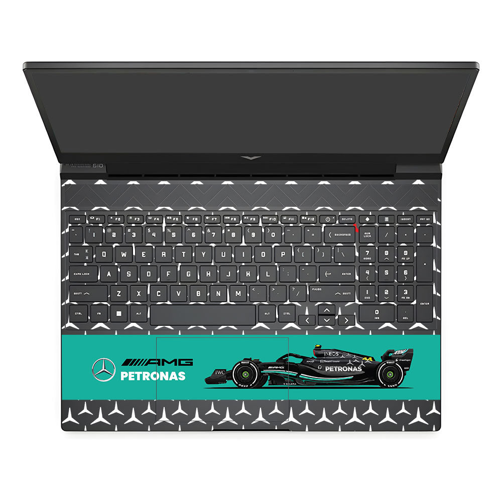 Transparent Mercedes AMG F1 HP Victus Laptop Skin