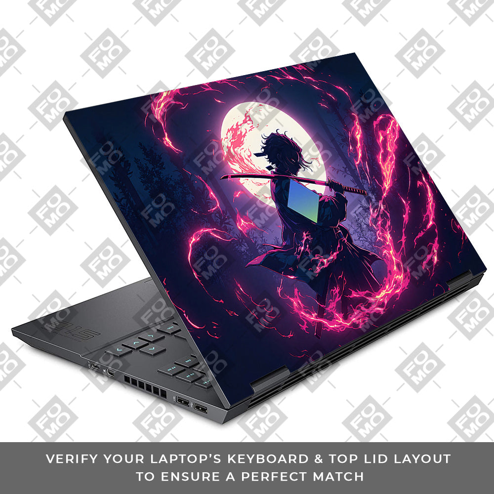 Tanjiro's Flame of Ember HP Omen 15 Laptop Skin