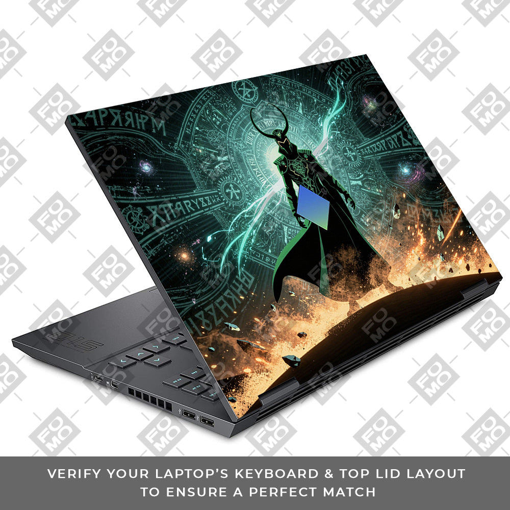 Loki God of Mischief Neon HP Omen 15 Laptop Skin