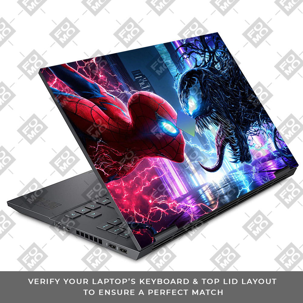 Spiderman vs Venom Showdown HP Omen 15 Laptop Skin