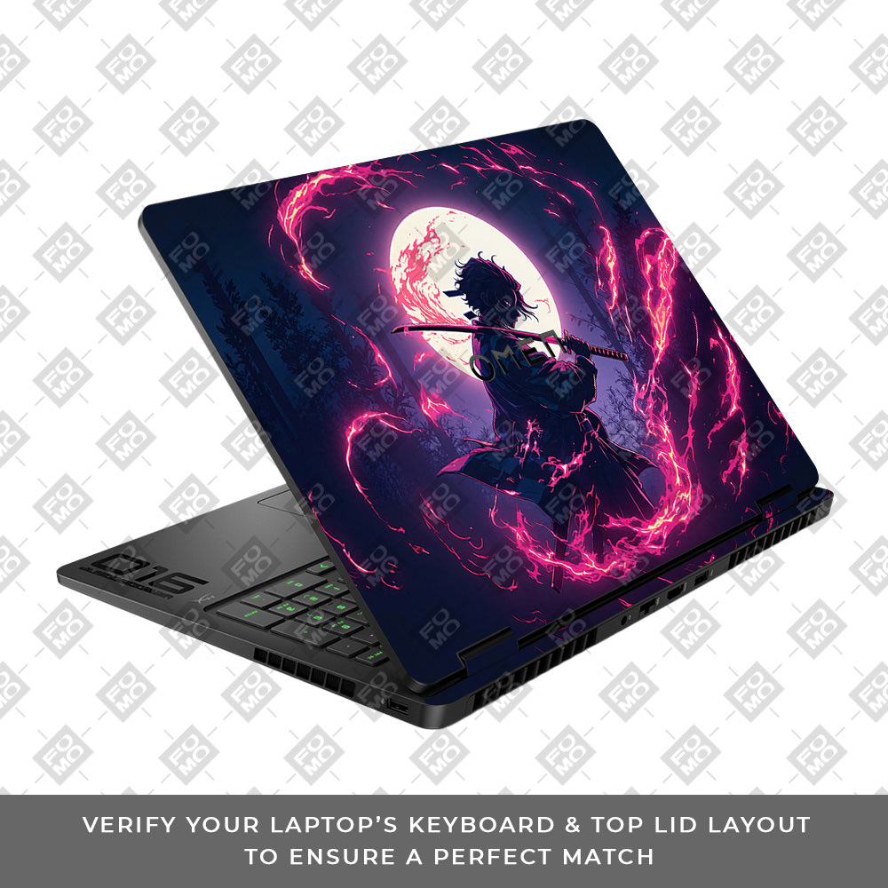 Tanjiro's Flame of Ember HP Omen Gaming 16 2025, 2026 Laptop Skin