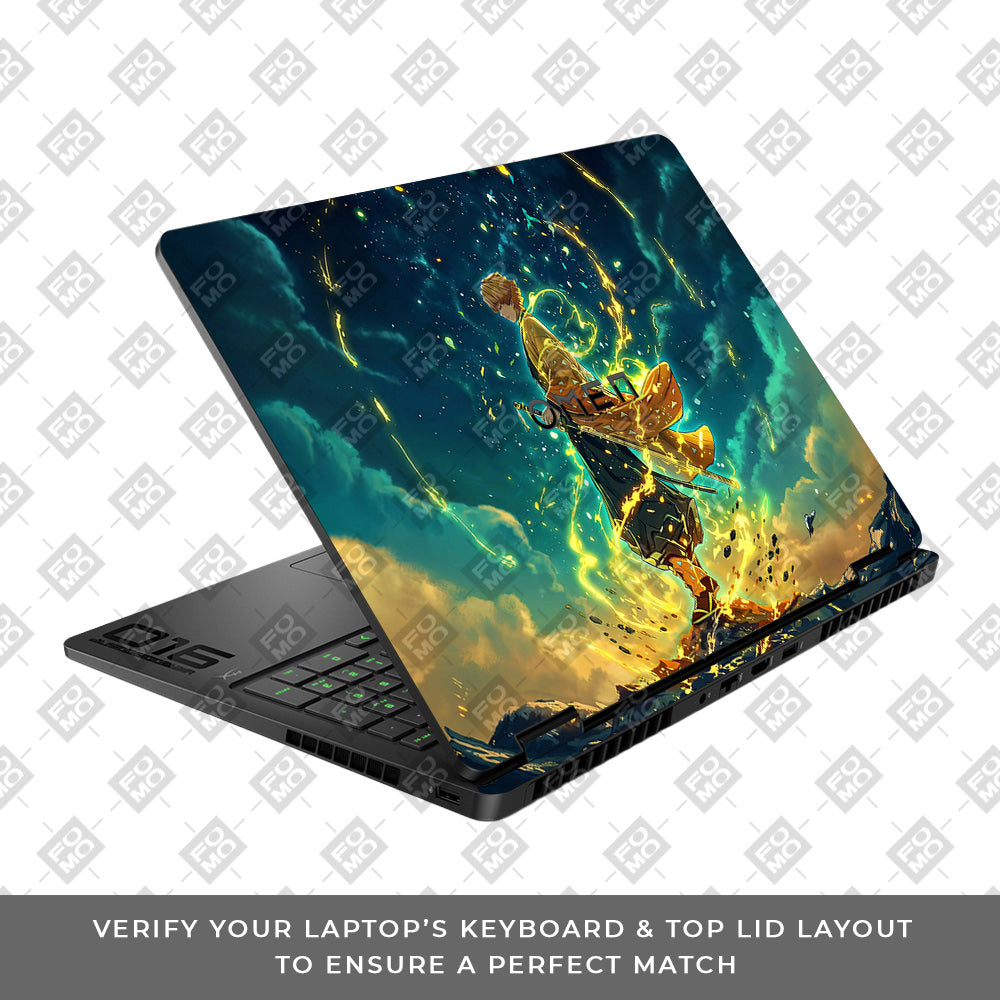 Zenitsu Thunder God HP Omen Gaming 16 2025, 2026 Laptop Skin