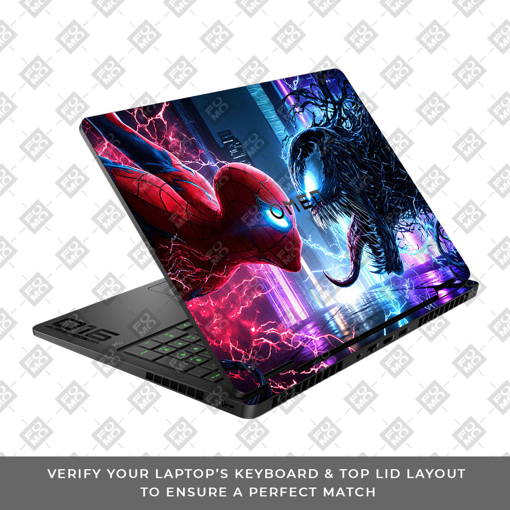 Spiderman vs Venom Showdown HP Omen Gaming 16 2025, 2026 Laptop Skin