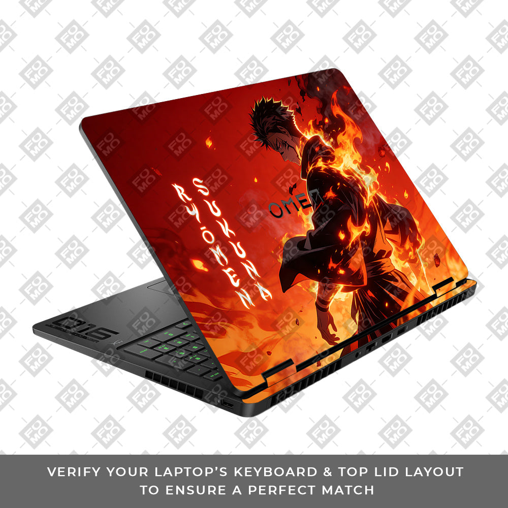 Ryomen Sukuna Lord of Curses HP Omen Gaming 16 2025, 2026 Laptop Skin
