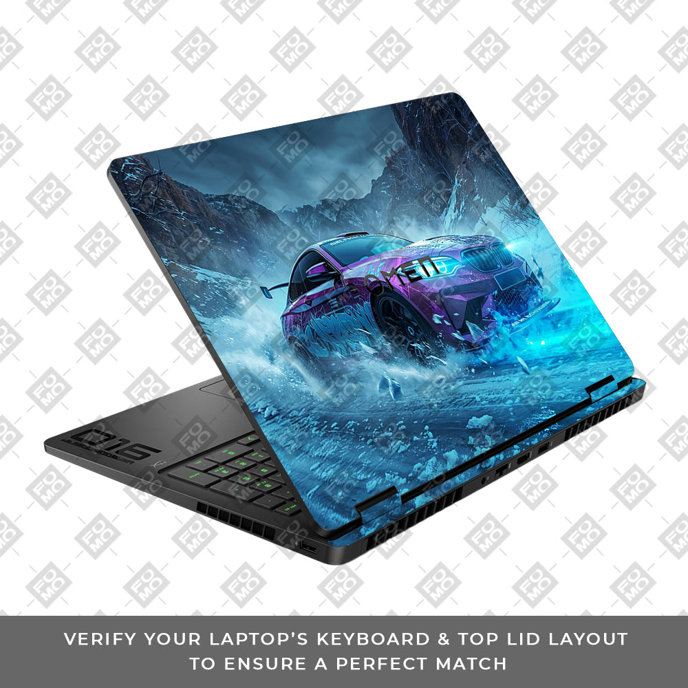 BMW Neon Drift HP Omen Gaming 16 2025, 2026 Laptop Skin