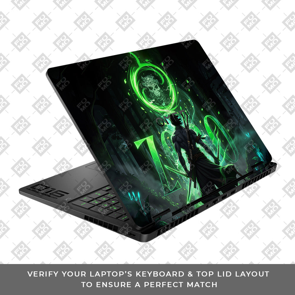 Zoro Green Aura HP Omen Gaming 16 2025, 2026 Laptop Skin