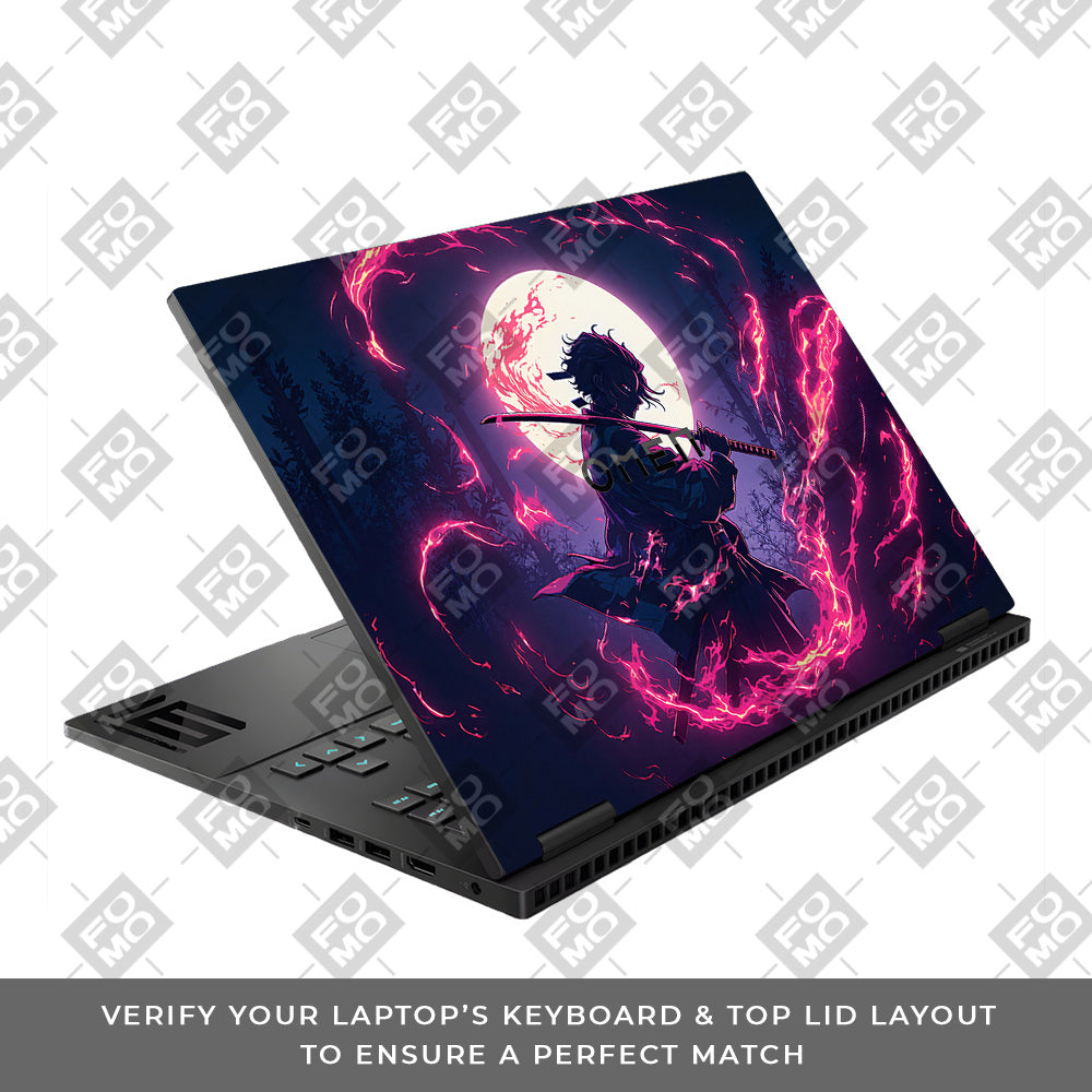 Tanjiro's Flame of Ember HP Omen Gaming 16 Laptop Skin