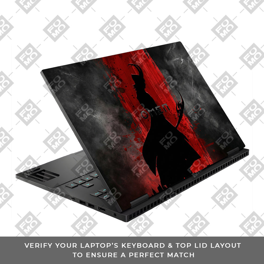 Loki Silhouette Red Strike HP Omen Gaming 16 Laptop Skin