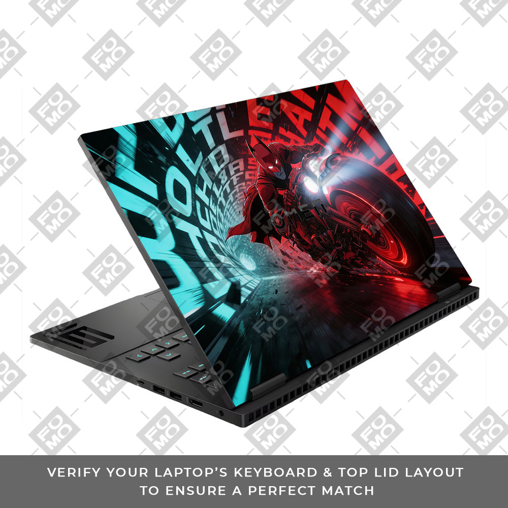 Batman's Cyber Pursuit HP Omen Gaming 16 3D Laptop Skin
