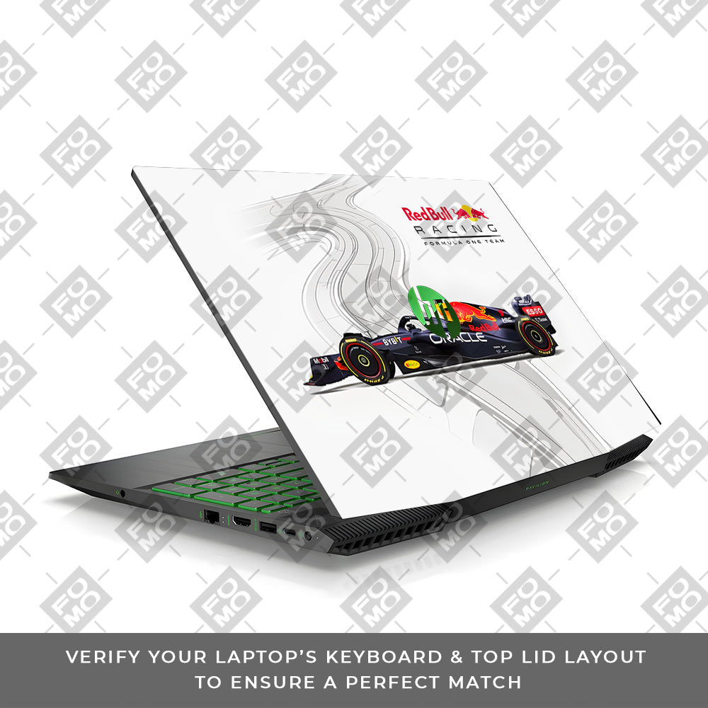 Red Bull Racing in Action HP Pavilion Gaming 15 CX Series Laptop Skin