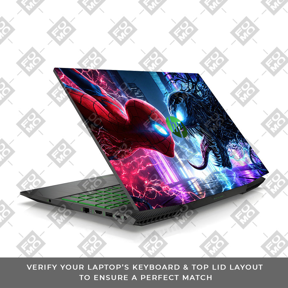 Spiderman vs Venom Showdown HP Pavilion Gaming 15 CX Series Laptop Skin