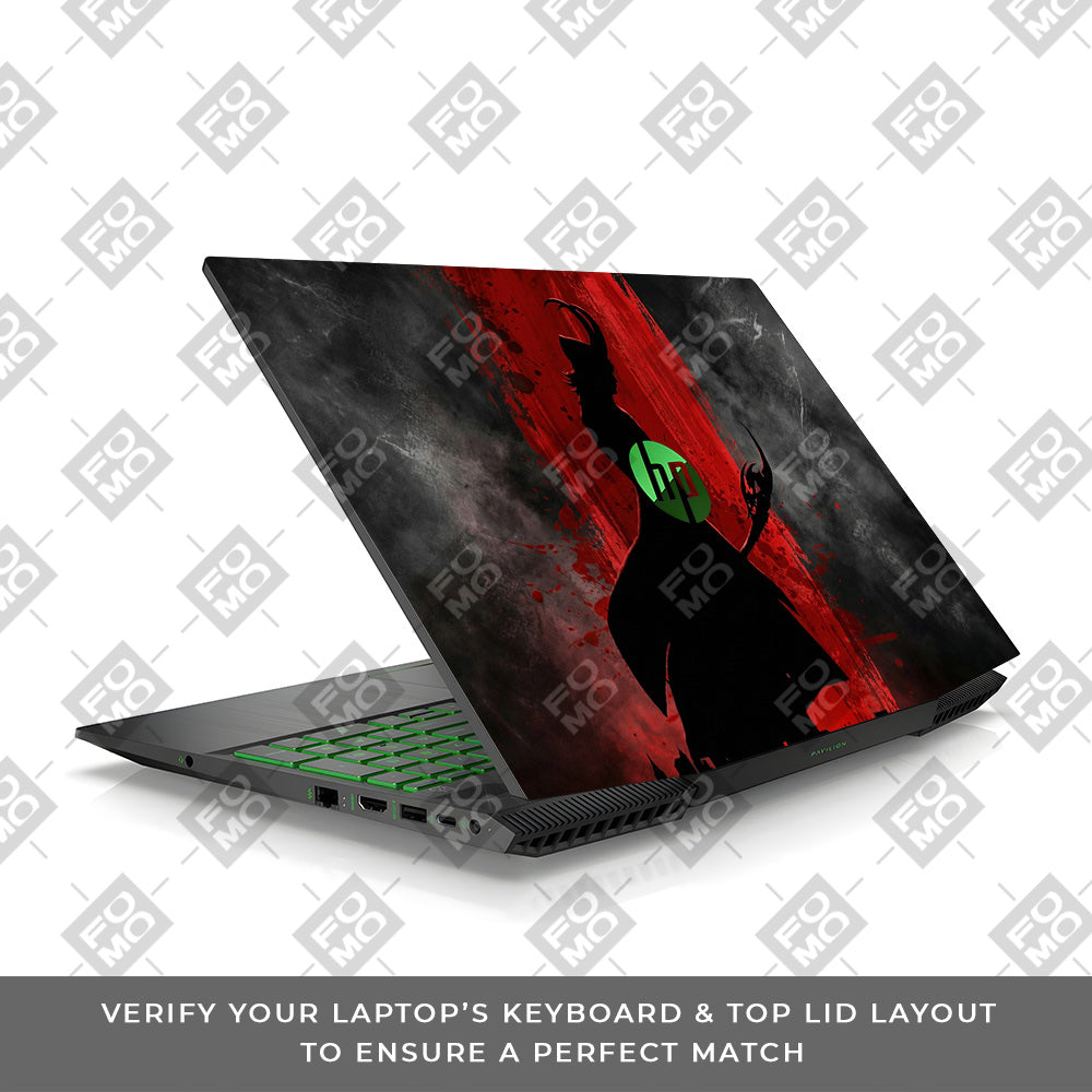 Loki Silhouette Red Strike HP Pavilion Gaming 15 CX Series Laptop Skin