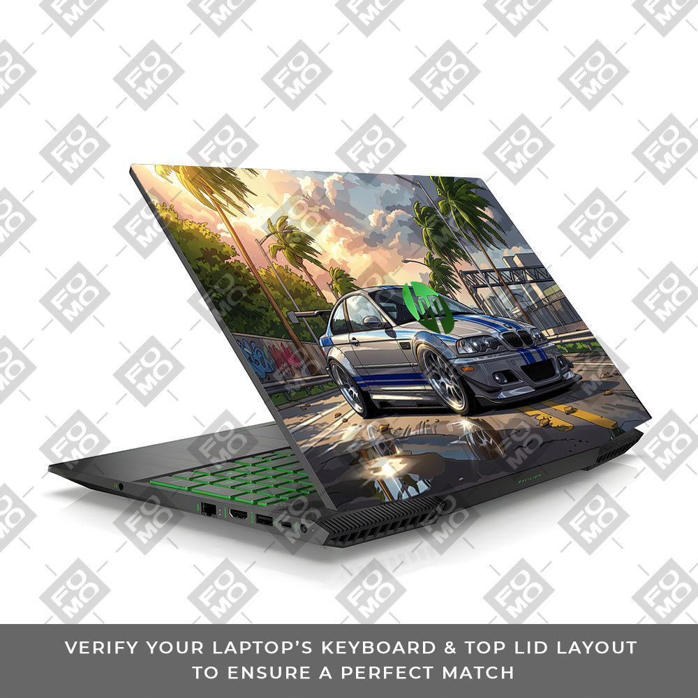 Street Icon BMW E46 Drift Legend HP Pavilion Gaming 15 CX Series Laptop Skin