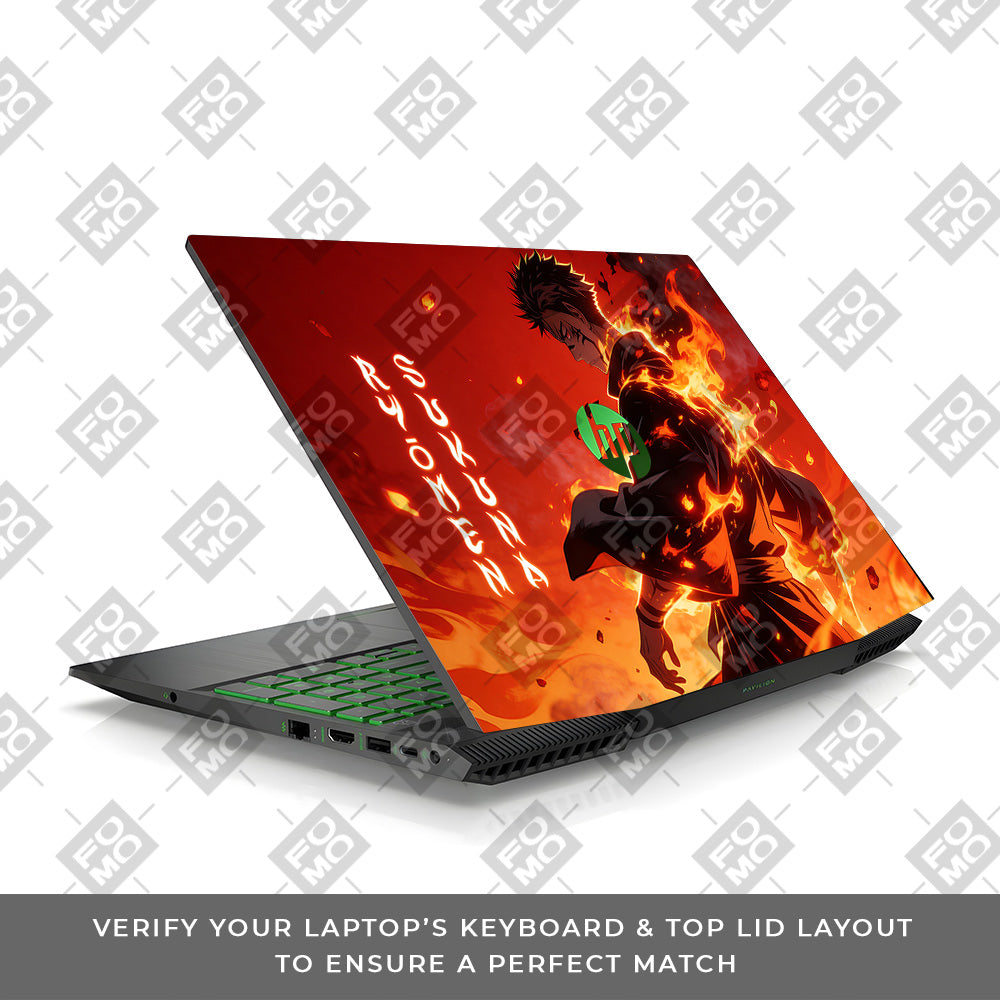 Ryomen Sukuna Lord of Curses HP Pavilion Gaming 15 CX Series Laptop Skin