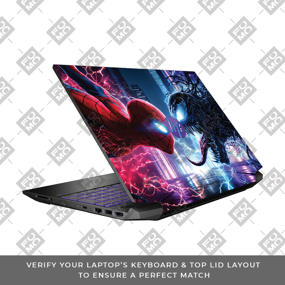 Spiderman vs Venom Showdown HP Pavilion Gaming 15 EC Series Laptop Skin