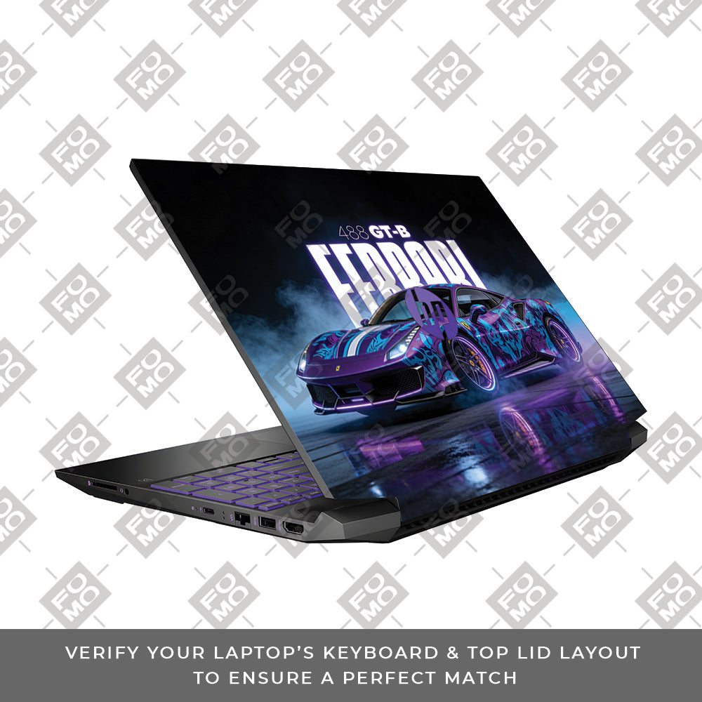 Psycho Drive Ferrari 488 HP Pavilion Gaming 15 EC Series Laptop Skin