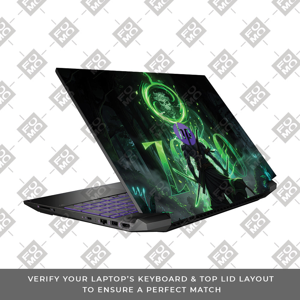 Zoro Green Aura HP Pavilion Gaming 15 EC Series Laptop Skin